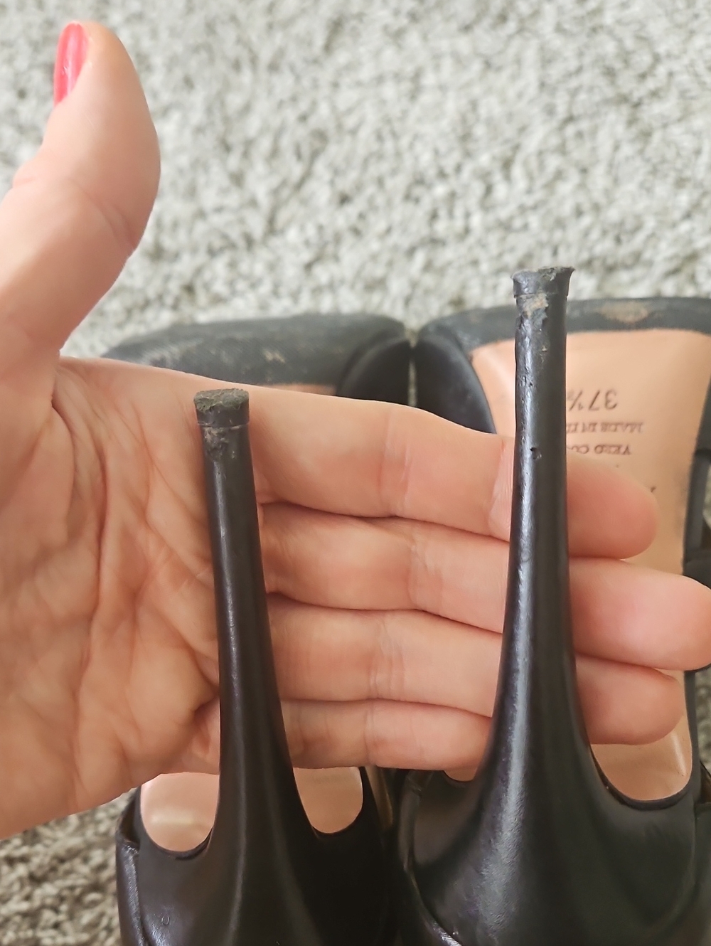 Aquazzura Black Lace-Up Peep Toe Heels 37.5 - Picture 9 of 10
